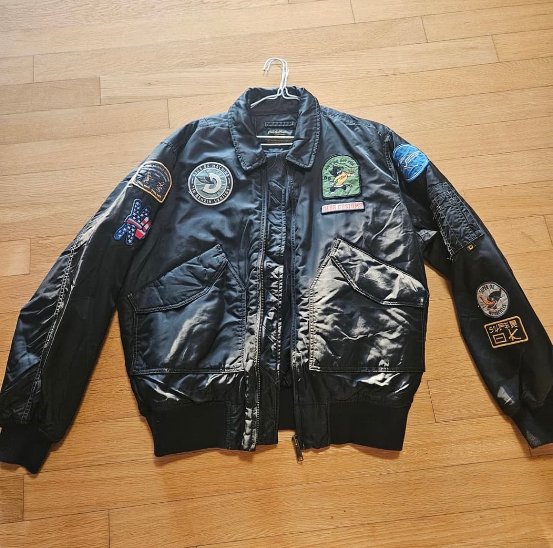 (XL)데우스 엑스 마키나 플라이트 오바다이 자켓 블랙 항공자켓 상품이미지3