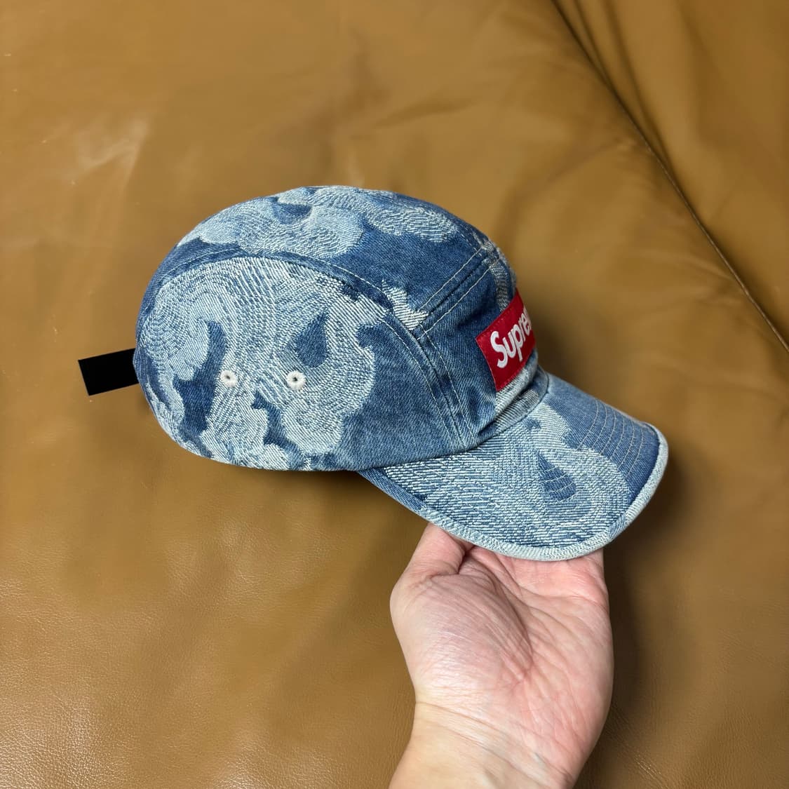슈프림 캠프캡 모자 박스로고 플레임 데님 상품이미지3