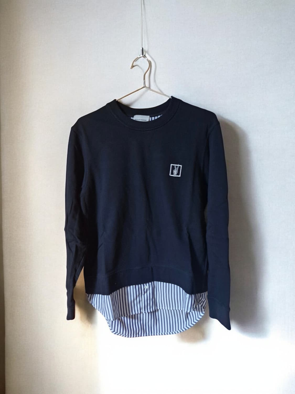 솔리드 옴므 셔츠 레이어드 맨투맨 48사이즈 상품이미지1