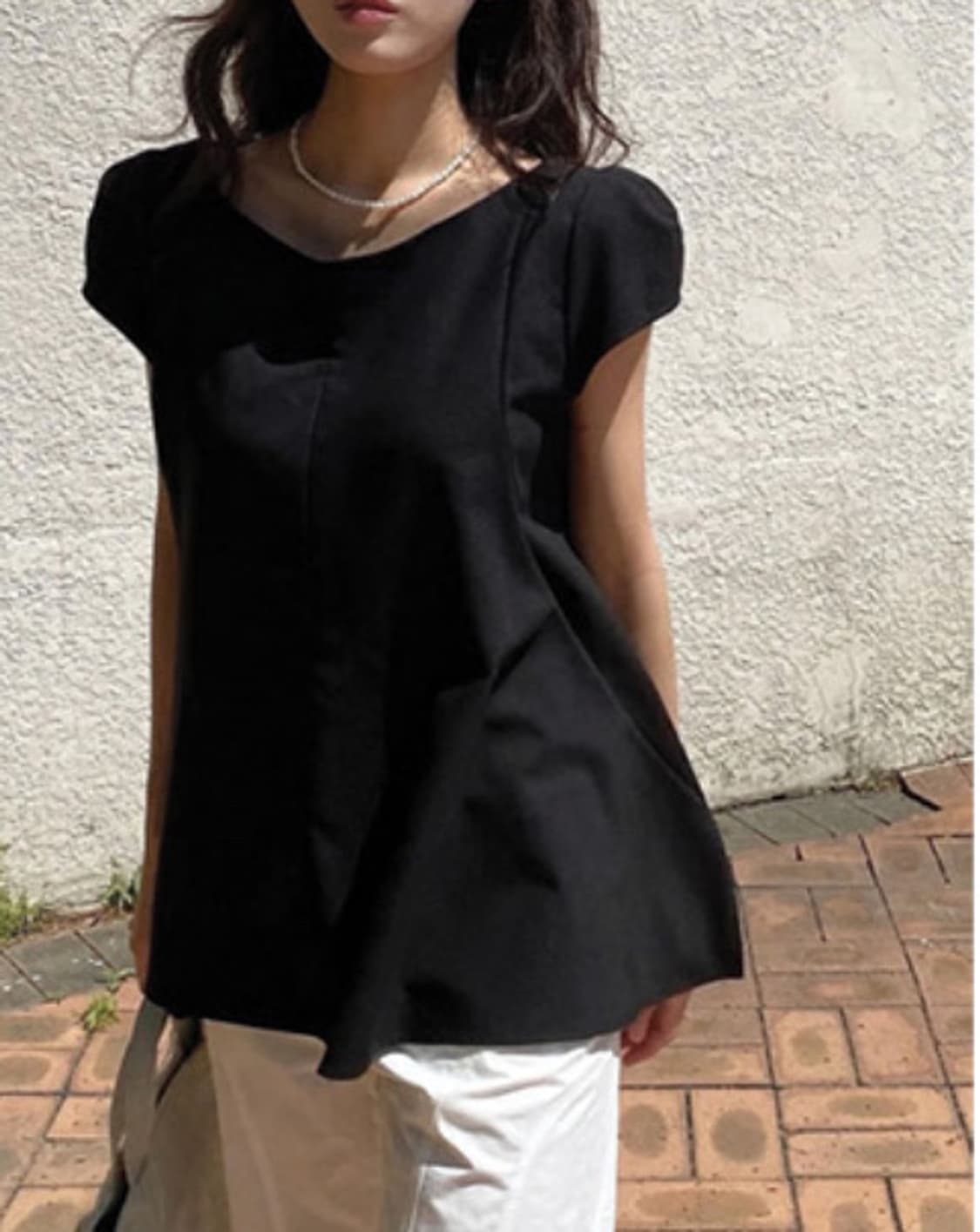 녹섭 블라우스  상품이미지2