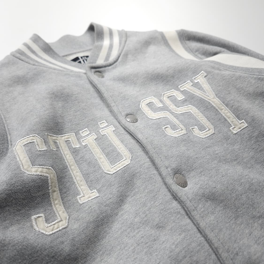 스투시 빅로고 스펠아웃 스웻 바시티 자켓 (S) 상품이미지4