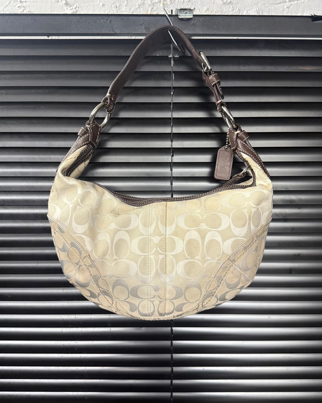 코치 가죽 캔버스 버클백 로고 숄더백 토드백 바게트백 브라운 갈색 가방  상품이미지5