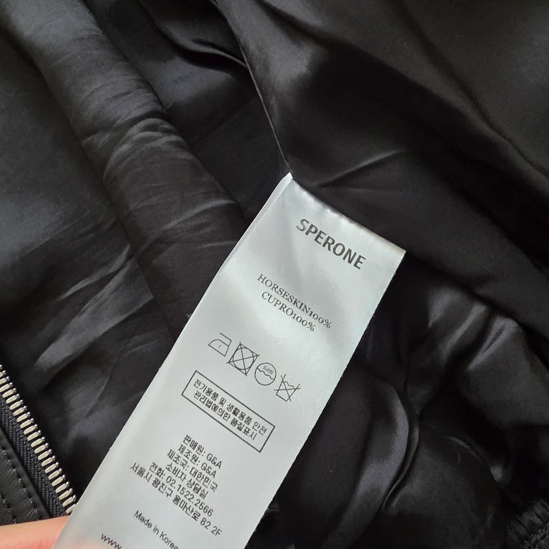 (m) 스페로네 홀스하이드 크롭레더자켓 상품이미지3