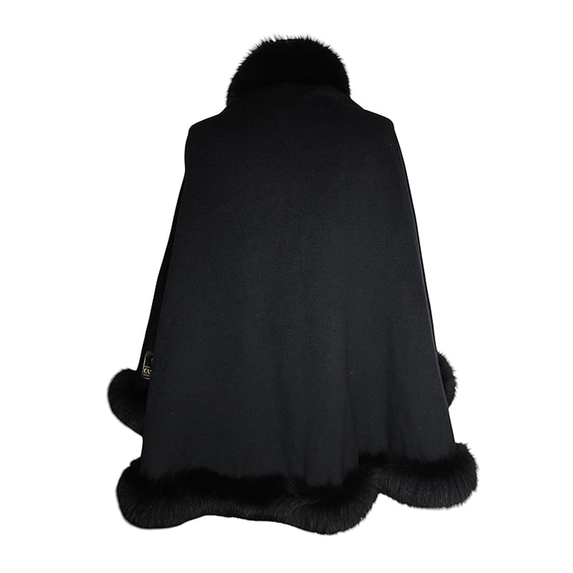 폭스 퍼 트림 캐시미어 케이프 프리사이즈 상품이미지3