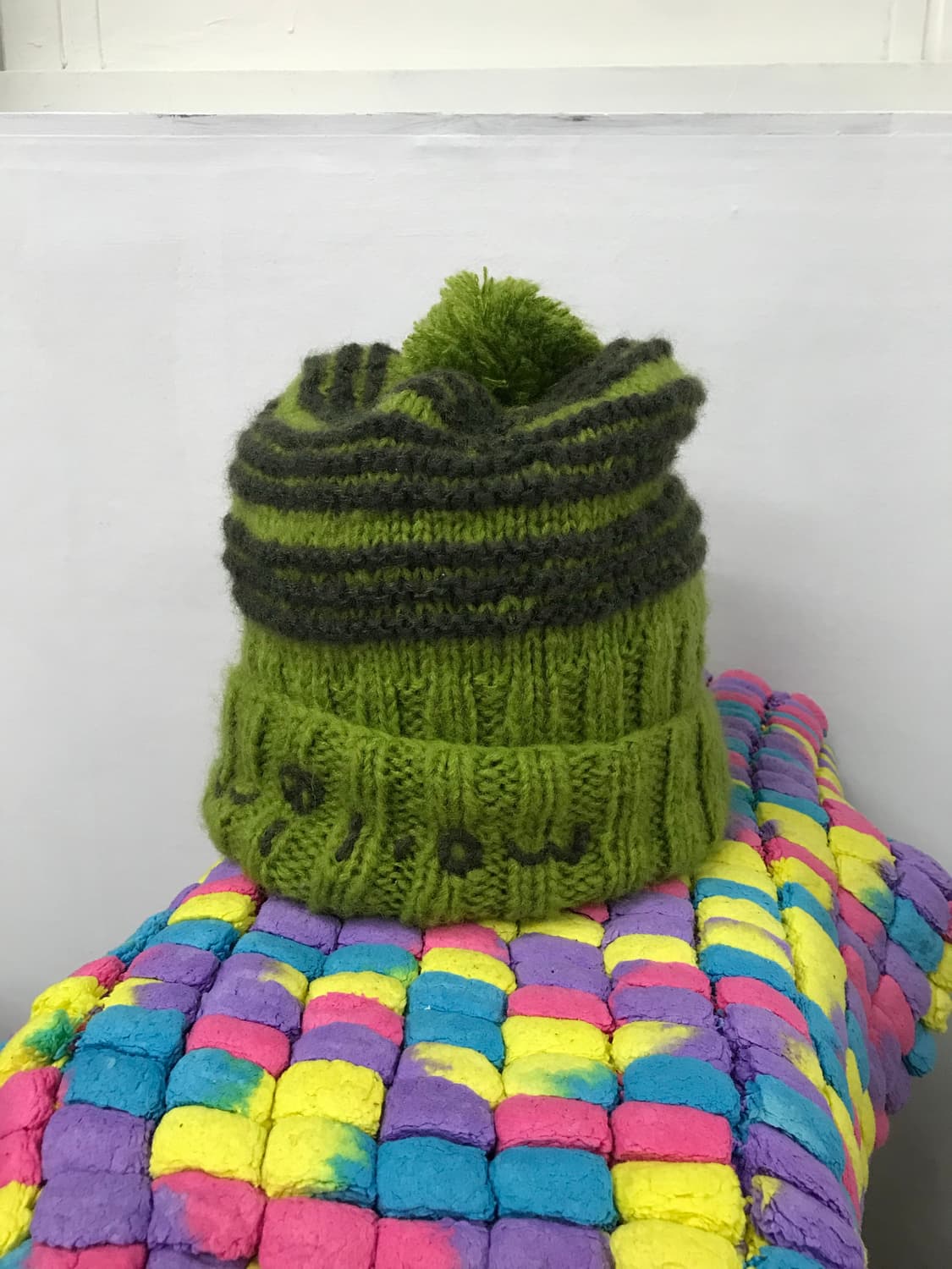 빈티지 스트라이프 니트 방울모자  상품이미지3