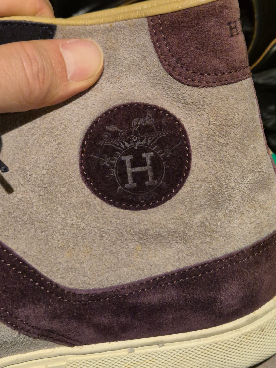 정품 에르메스 스웨이드 하이탑 스니커즈 42(270) 상품이미지4