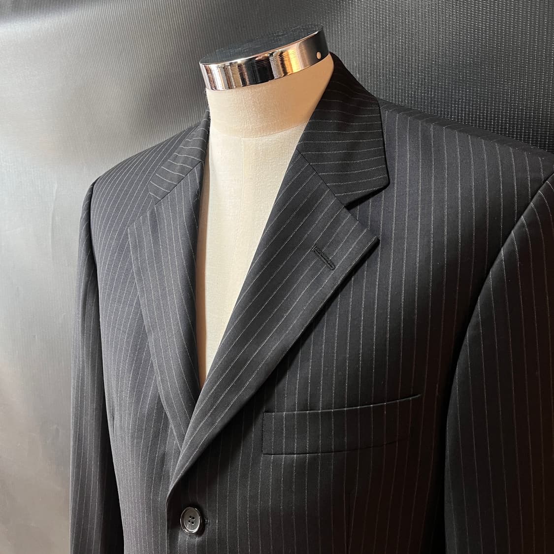 휴고 보스 울 실크 혼방 스트라이프 춘추 자켓 Made in Italy 상품이미지1