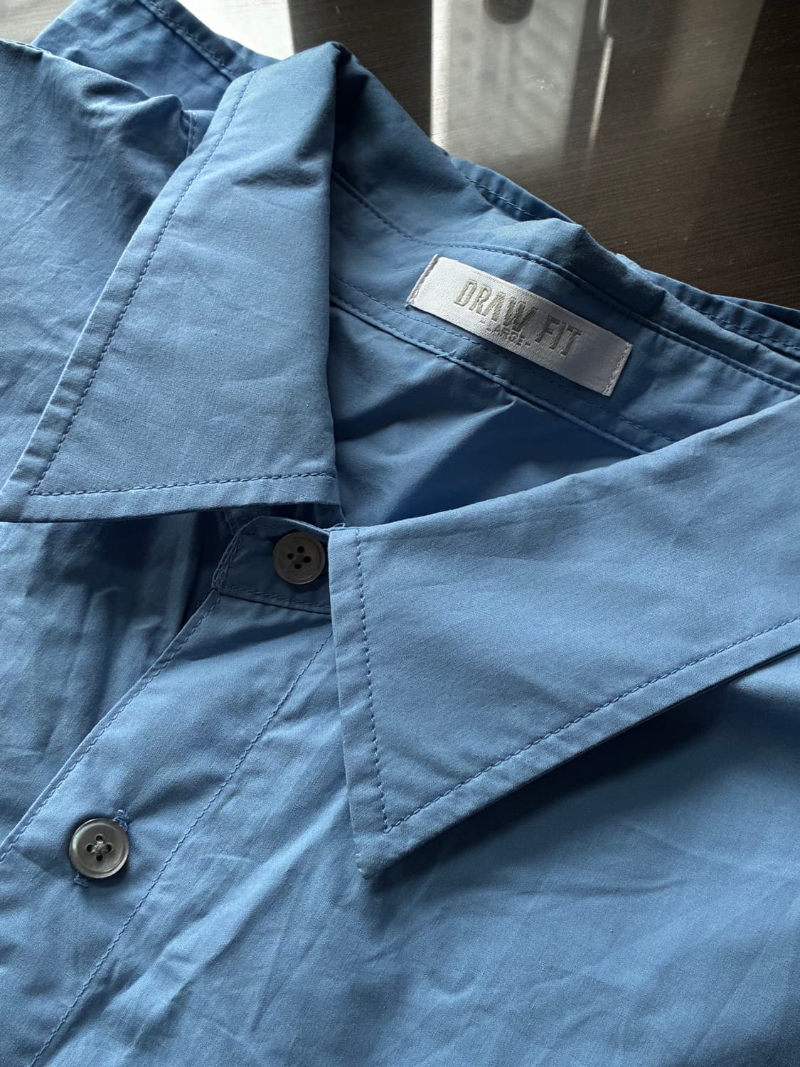 (새상품)(L) 드로우핏 페이퍼 코튼 알렉스 셔츠 [D.BLUE] 판매 상품이미지10