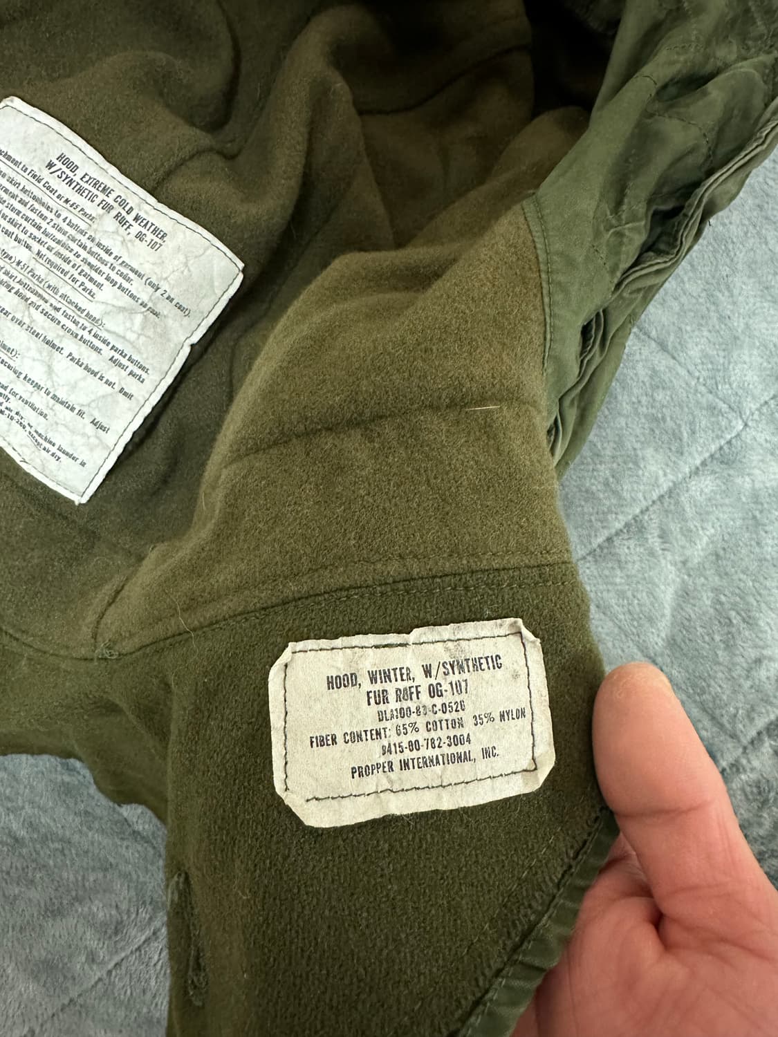 M-65 개파카 후드 상품이미지3