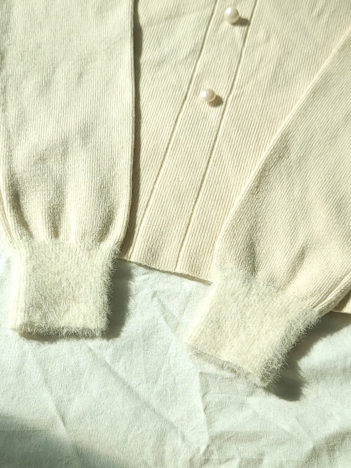 로맨틱 갸루 로걀 퍼 카라 빈티지 니트 상품이미지5