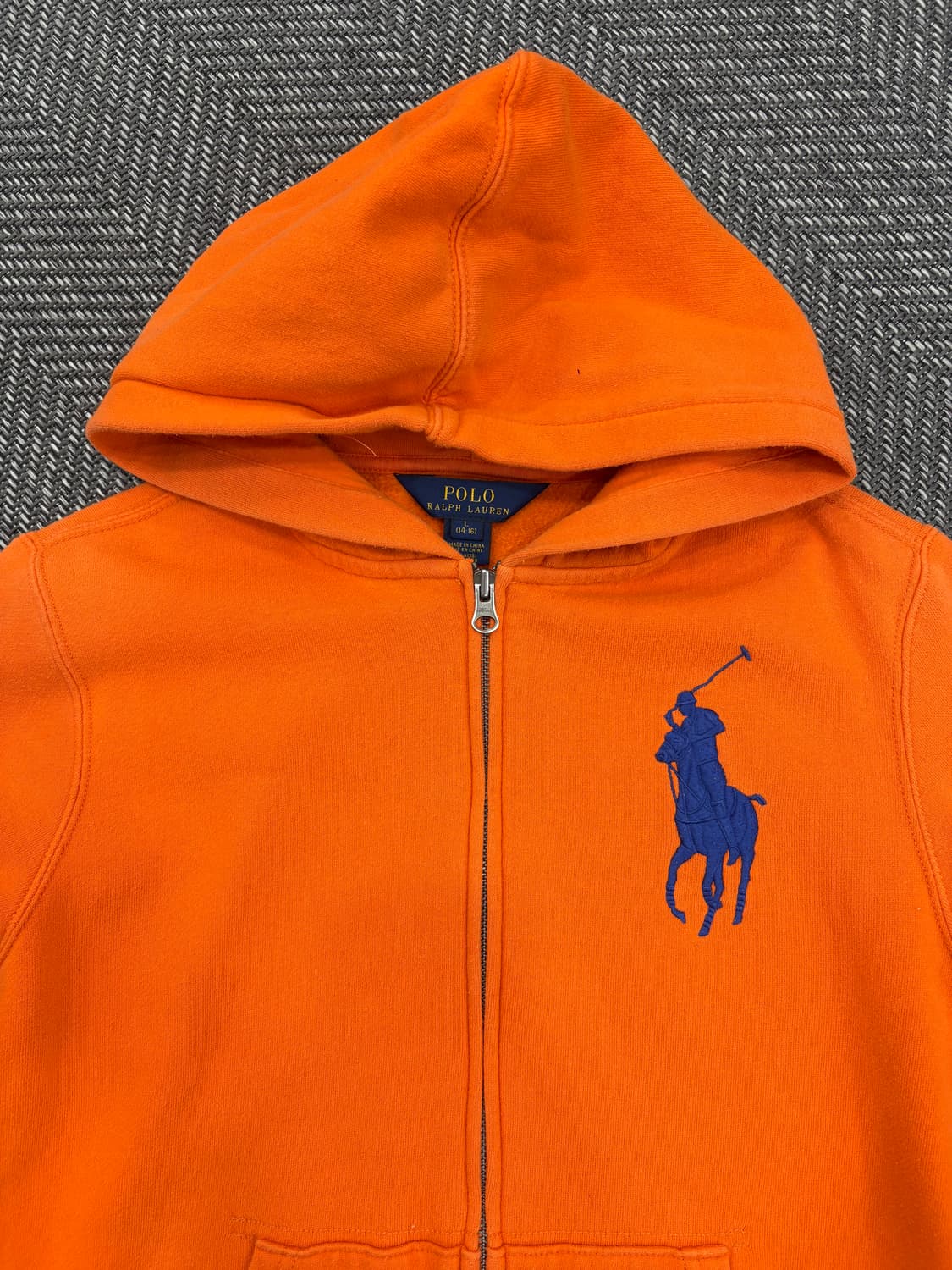 폴로 후드집업 오렌지 상품이미지2