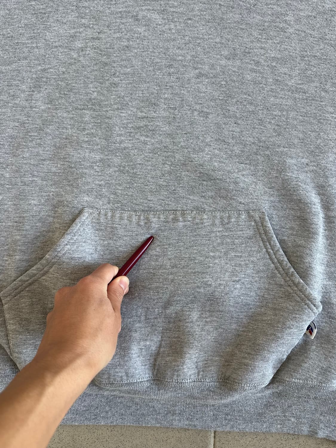 90s 빈티지 러셀 후드 그레이 L USA 상품이미지5