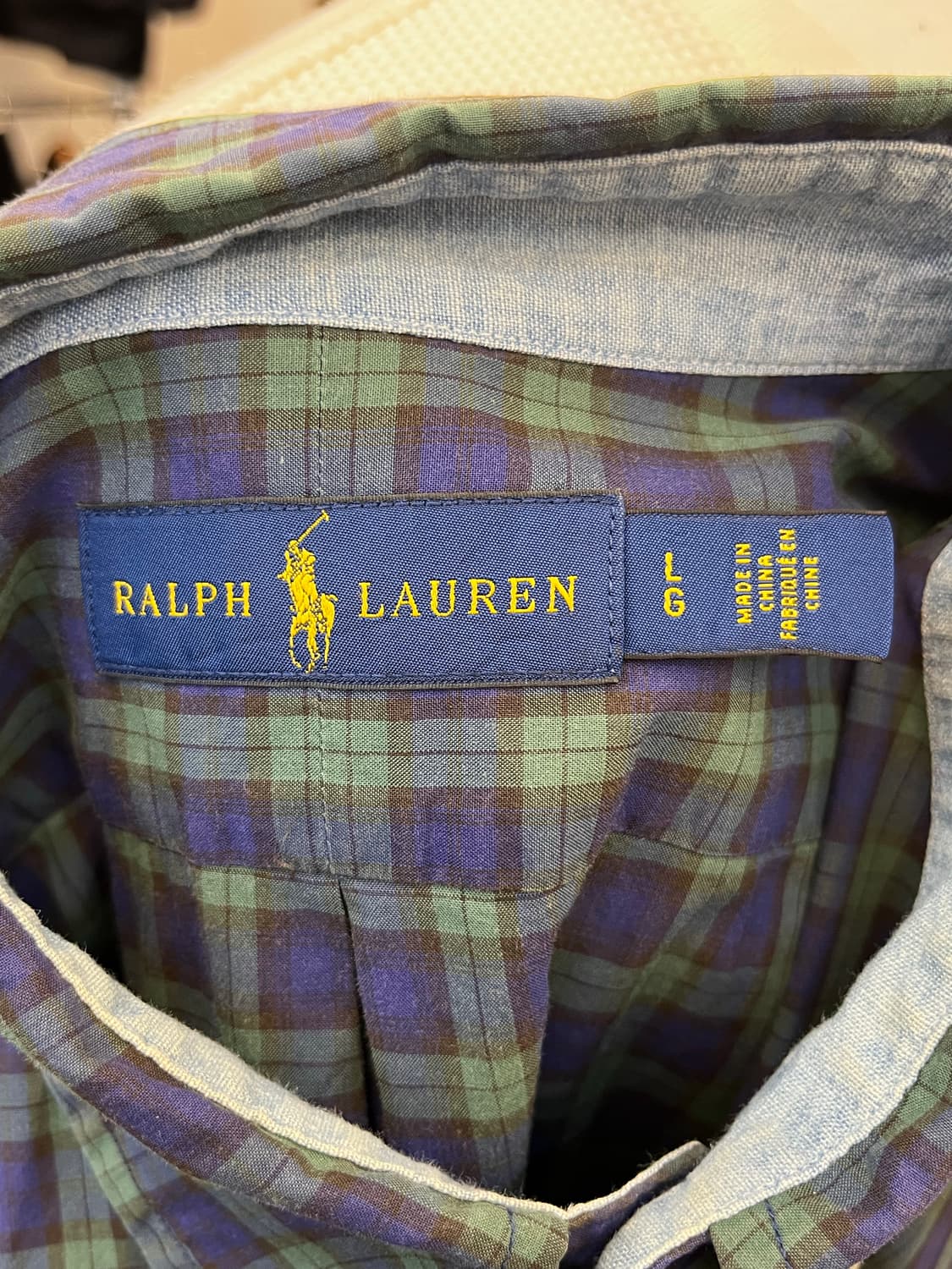 폴로 랄프 로렌 체크 셔츠 네이비 상품이미지7