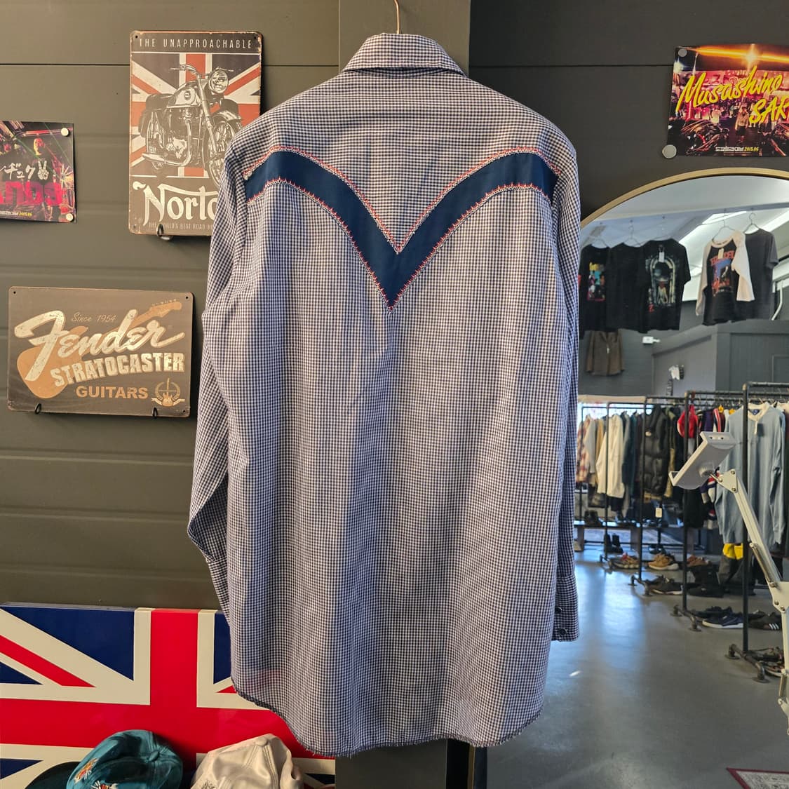 KARMAN 빈티지 웨스턴 자수 체크 셔츠 상품이미지2