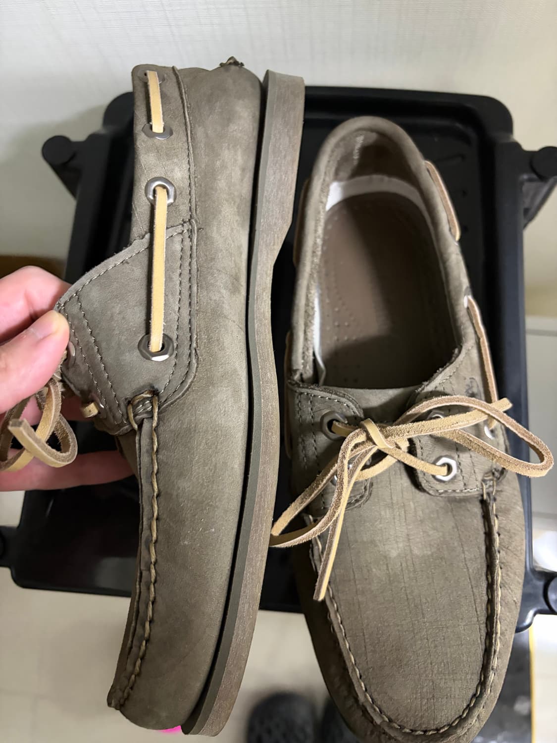 (시착 1회) Timberland 레더 보트 슈즈 265 상품이미지5
