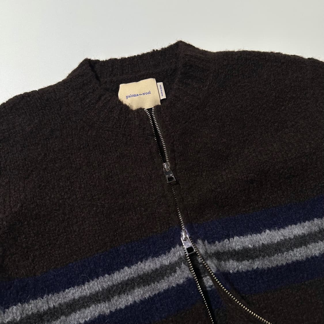 (매장판) 25fw 팔로마울 울 알파카 니트 집업  상품이미지5