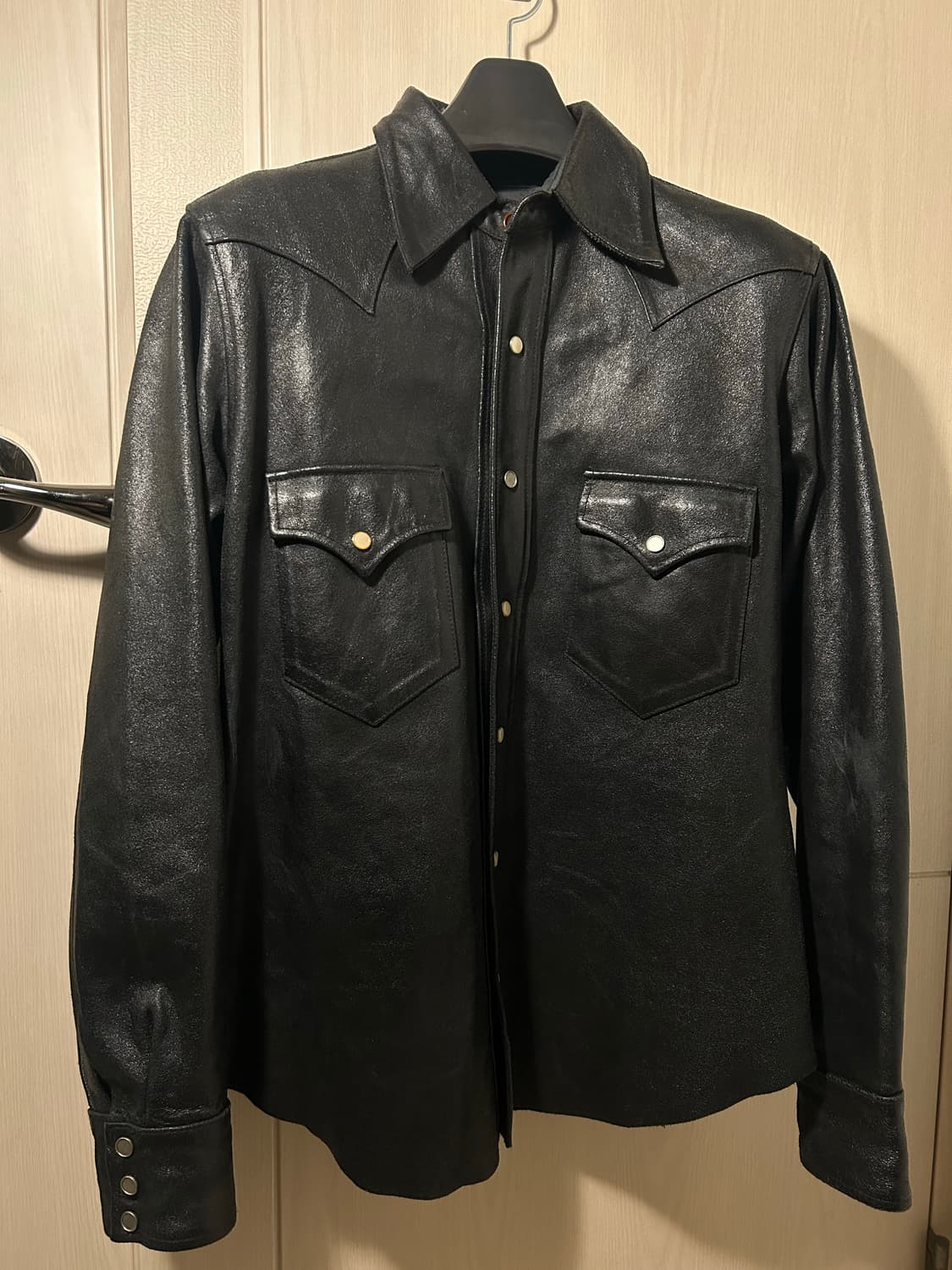 Cow Skin Suede 웨스턴 레더 셔츠 자켓 상품이미지7