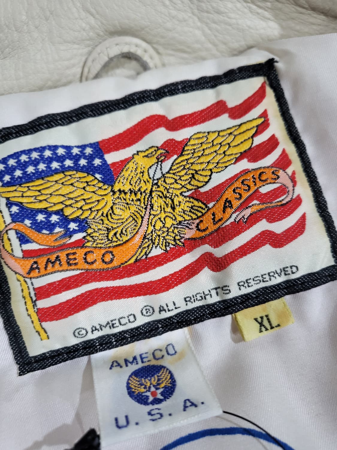 아메코 빈티지 가죽 스타디움 자켓 상품이미지5