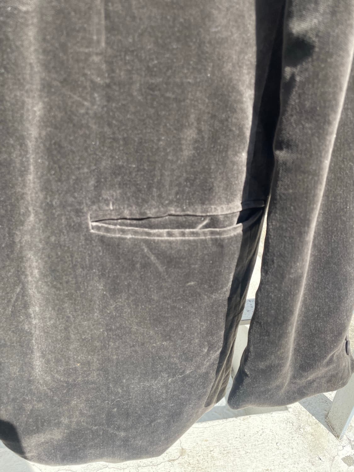 90s 켈빈클라인 다크브라운 벨벳 쓰리버튼 블레이저  상품이미지7