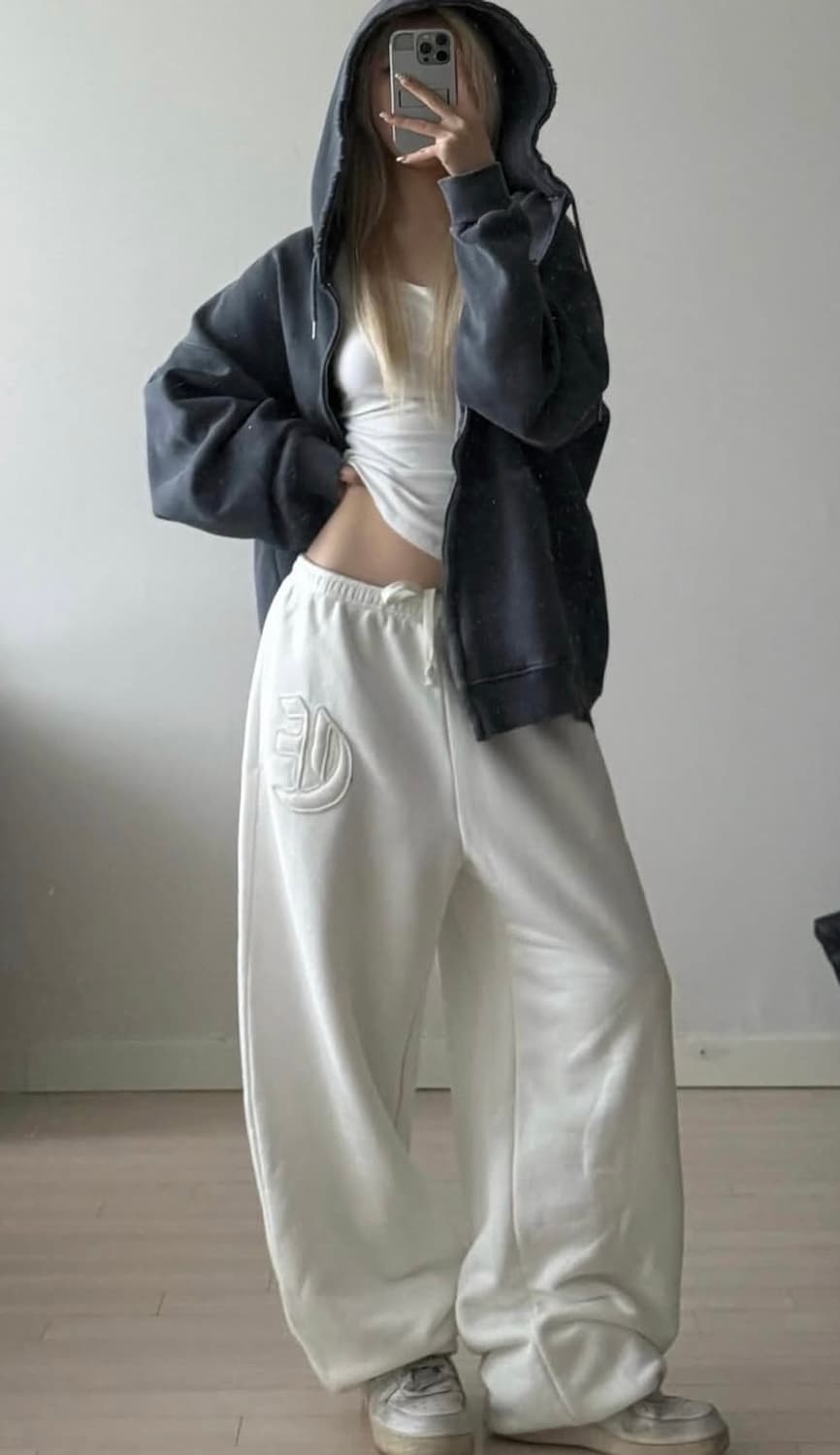 니들 ertr applique jogger pants 화이트 M 상품이미지1