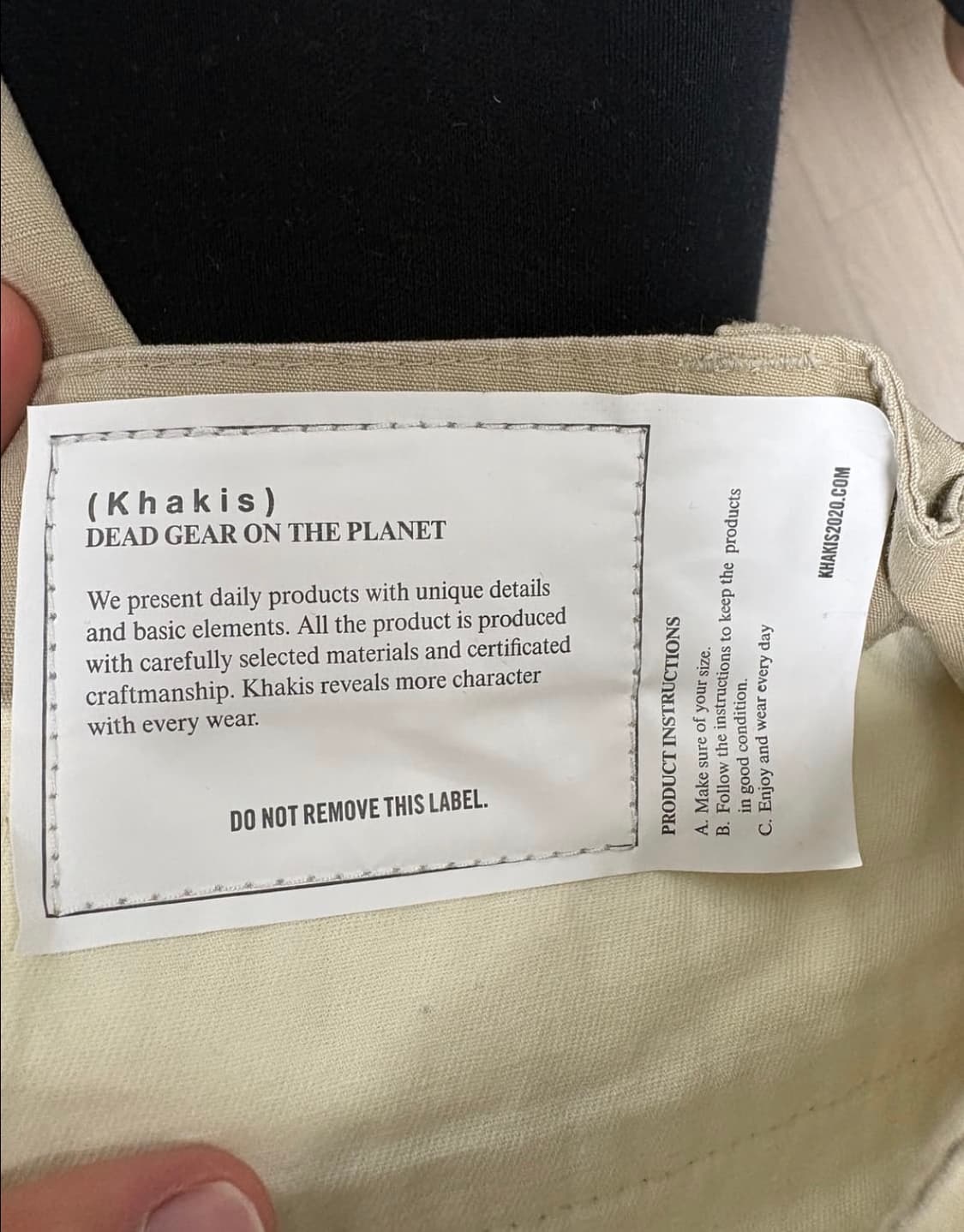 카키스 KHAKIS 스탁 카고 팬츠 스톤 L 상품이미지6