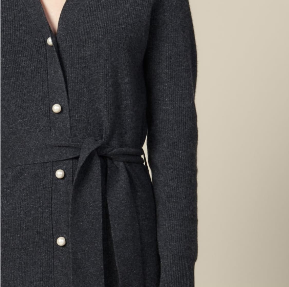 산드로 그레이 울 니트 원피스 36 상품이미지4