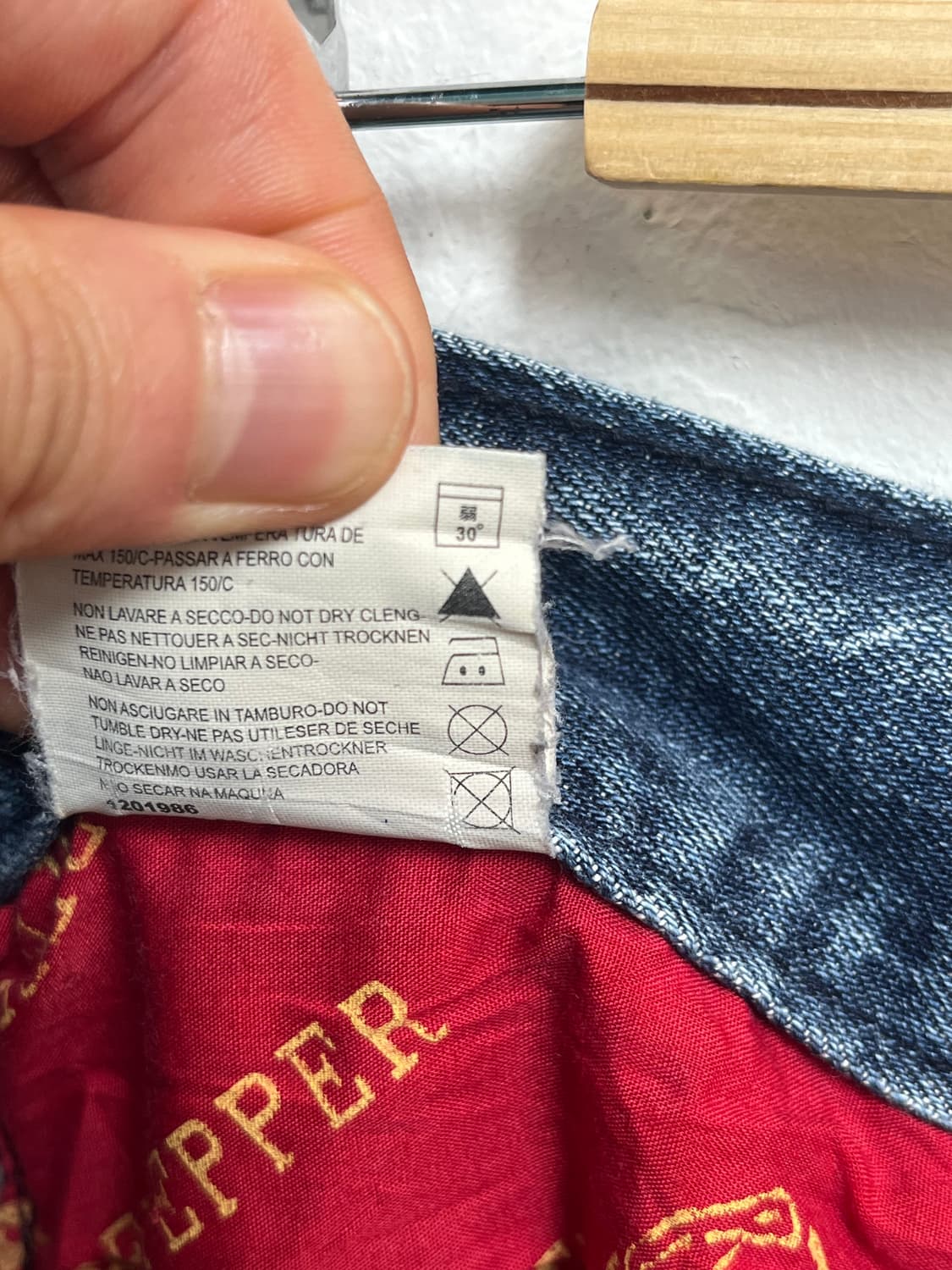 Red Pepper Jean Japan  백 패치 워싱 데님팬츠 W32 상품이미지8