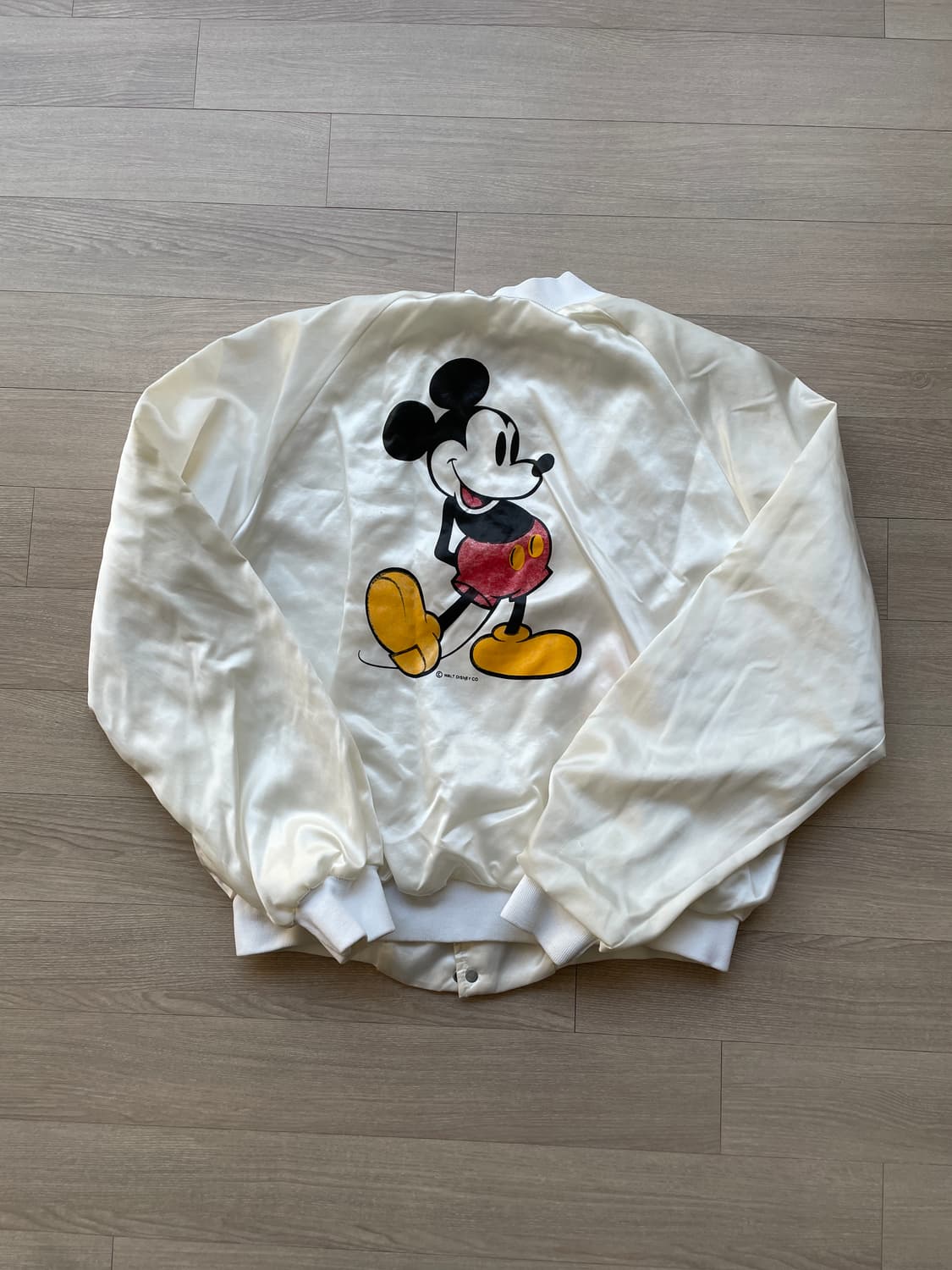 80s 미키마우스 사틴 바시티 자켓 디즈니 상품이미지2