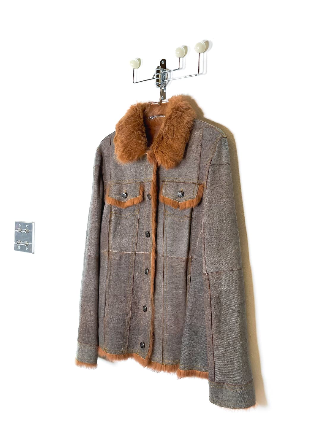 빈티지 토끼털 래빗퍼 자켓 상품이미지1