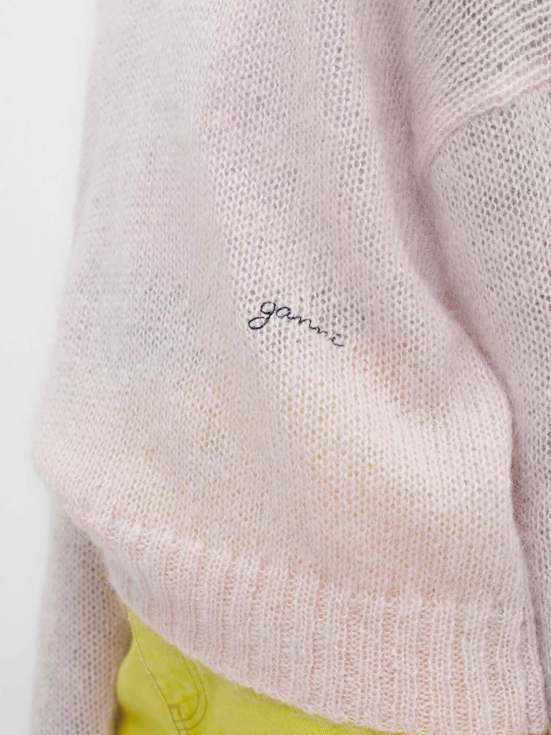 ganni 가니 모헤어 라일락 핑크 니트 스웨터 상품이미지5