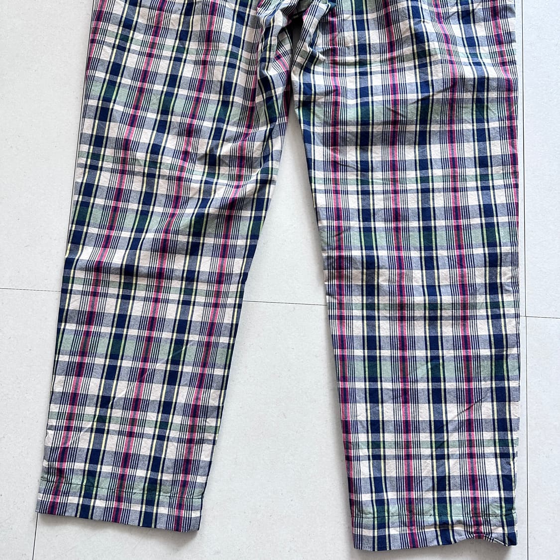90s 폴로 랄프로렌 마드라스 체크 신치백 코튼 팬츠 38x30 상품이미지8