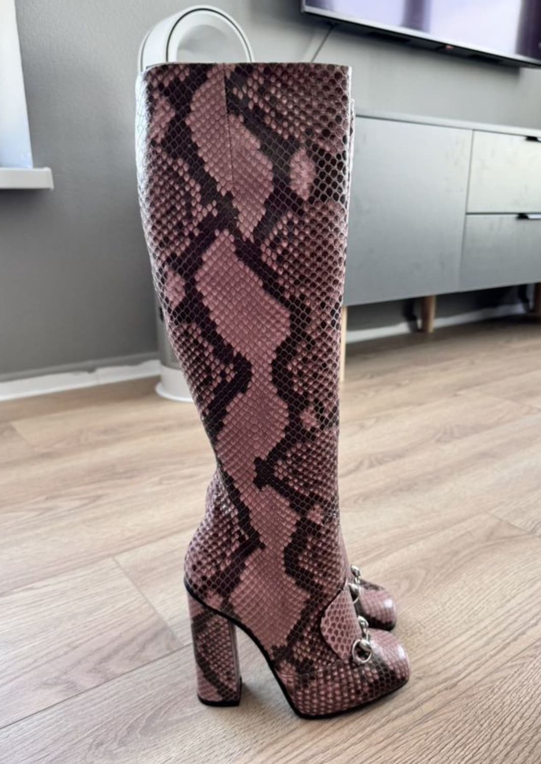 GUCCI 구찌 홀스빗 부츠(파이톤 스킨-뱀피)36 사이즈-해외발송 상품이미지5