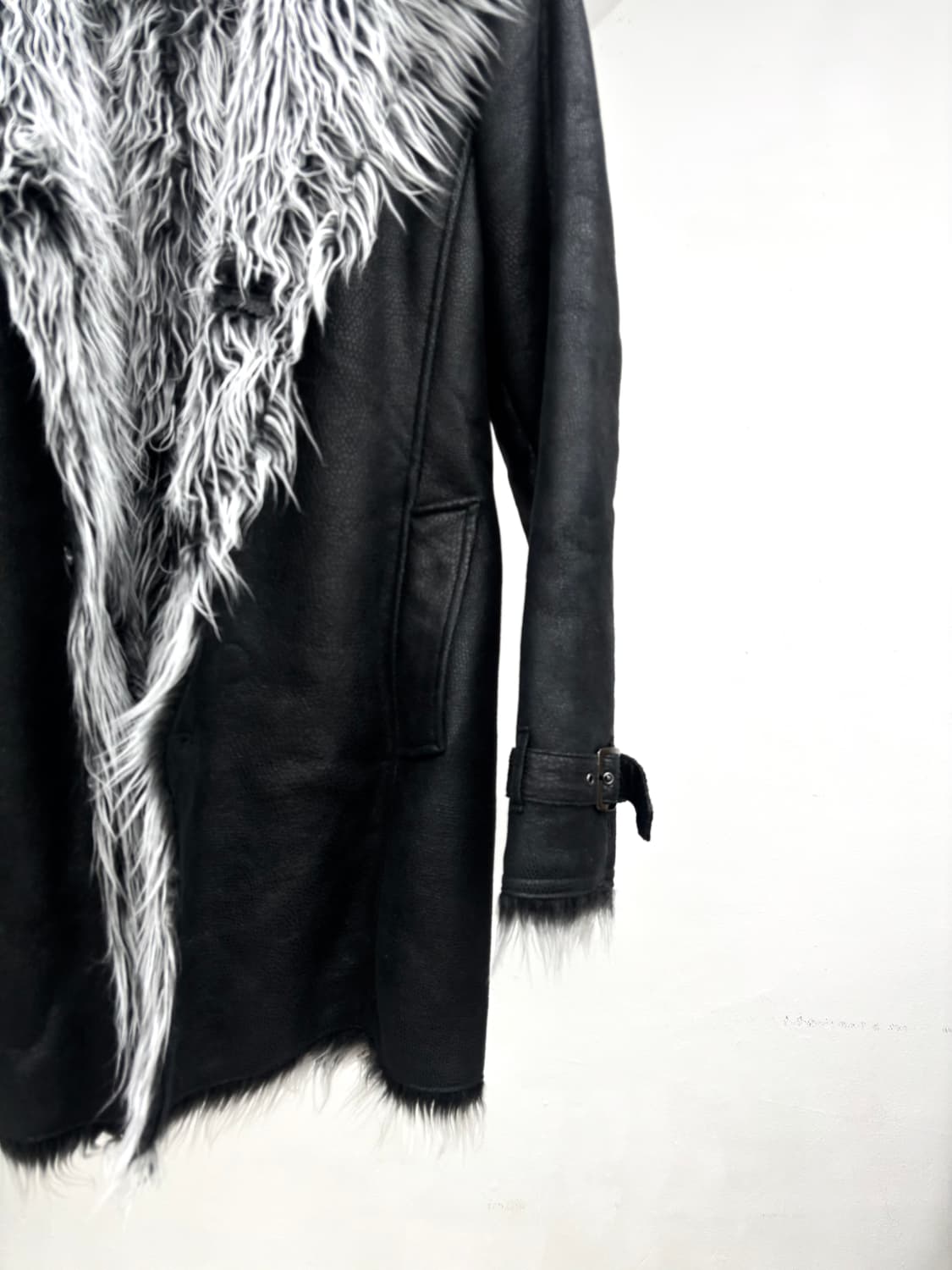 Semantic design fur crack washed coat ja 상품이미지4