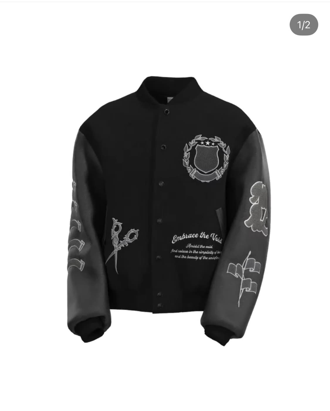 Blank emblem varcity jacket 상품이미지1