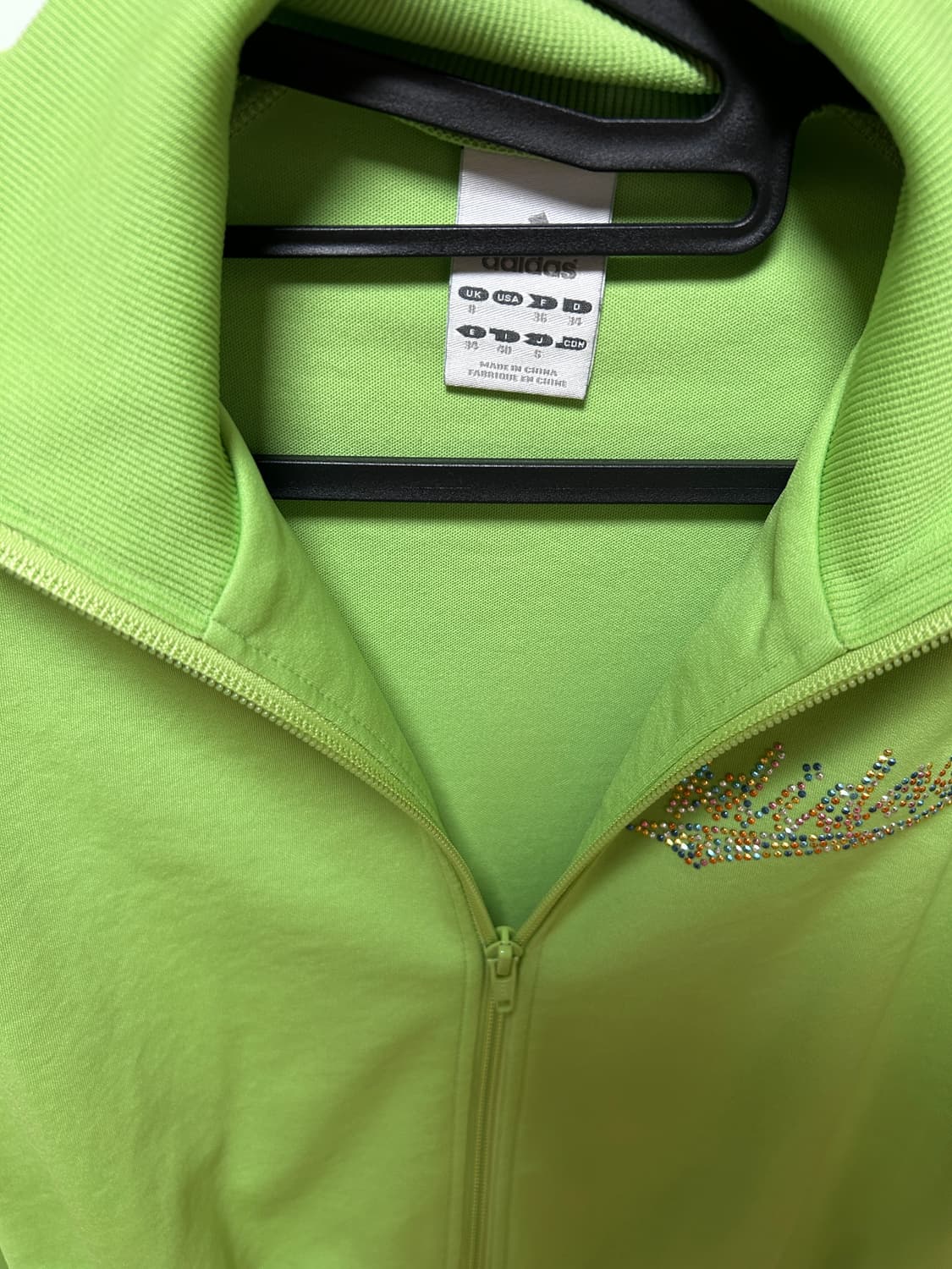 아디다스 져지 연두 큐빅 y2k 희귀 상품이미지3