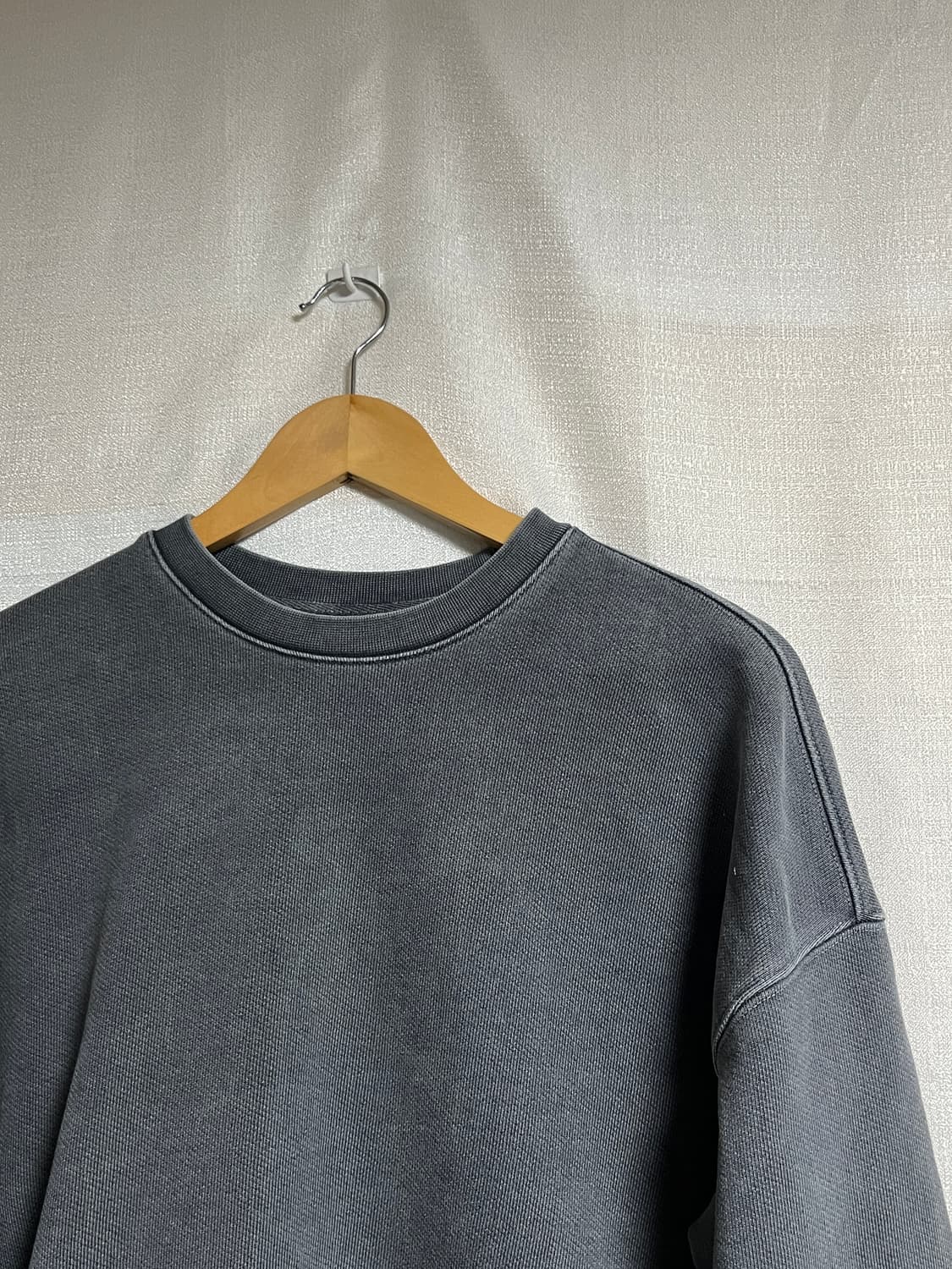 공용 소버먼트 피그먼트 오버핏 고중량 맨투맨 티셔츠 S 상품이미지3