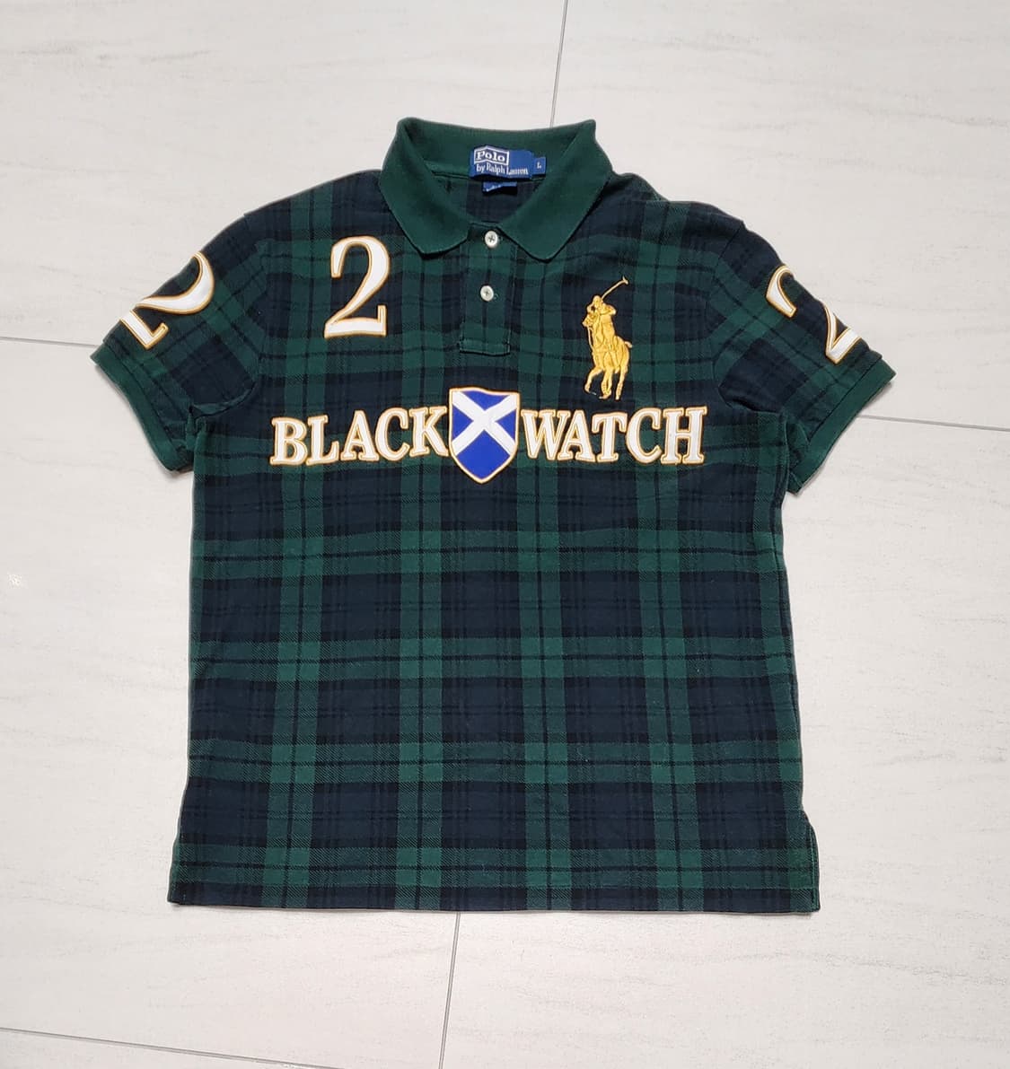 폴로 빅포니 골드 블랙워치 그린 채크 치프키프 pk L 상품이미지1