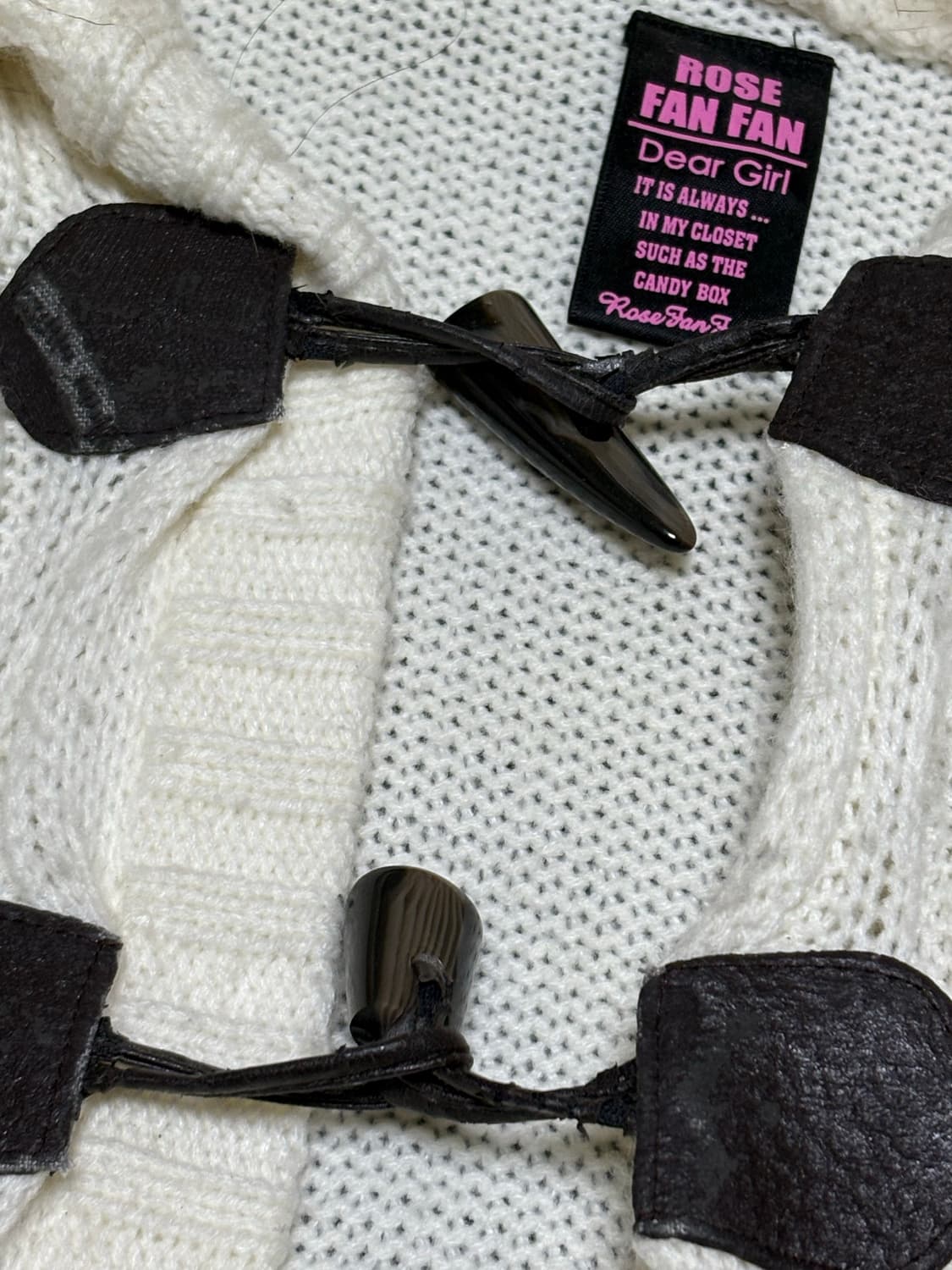 빈티지 퍼 니트 후드 떡볶이 가디건 상품이미지4