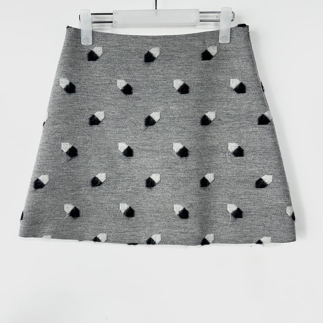 마르코 드 빈센조 자수 패턴 울 스커트 상품이미지1