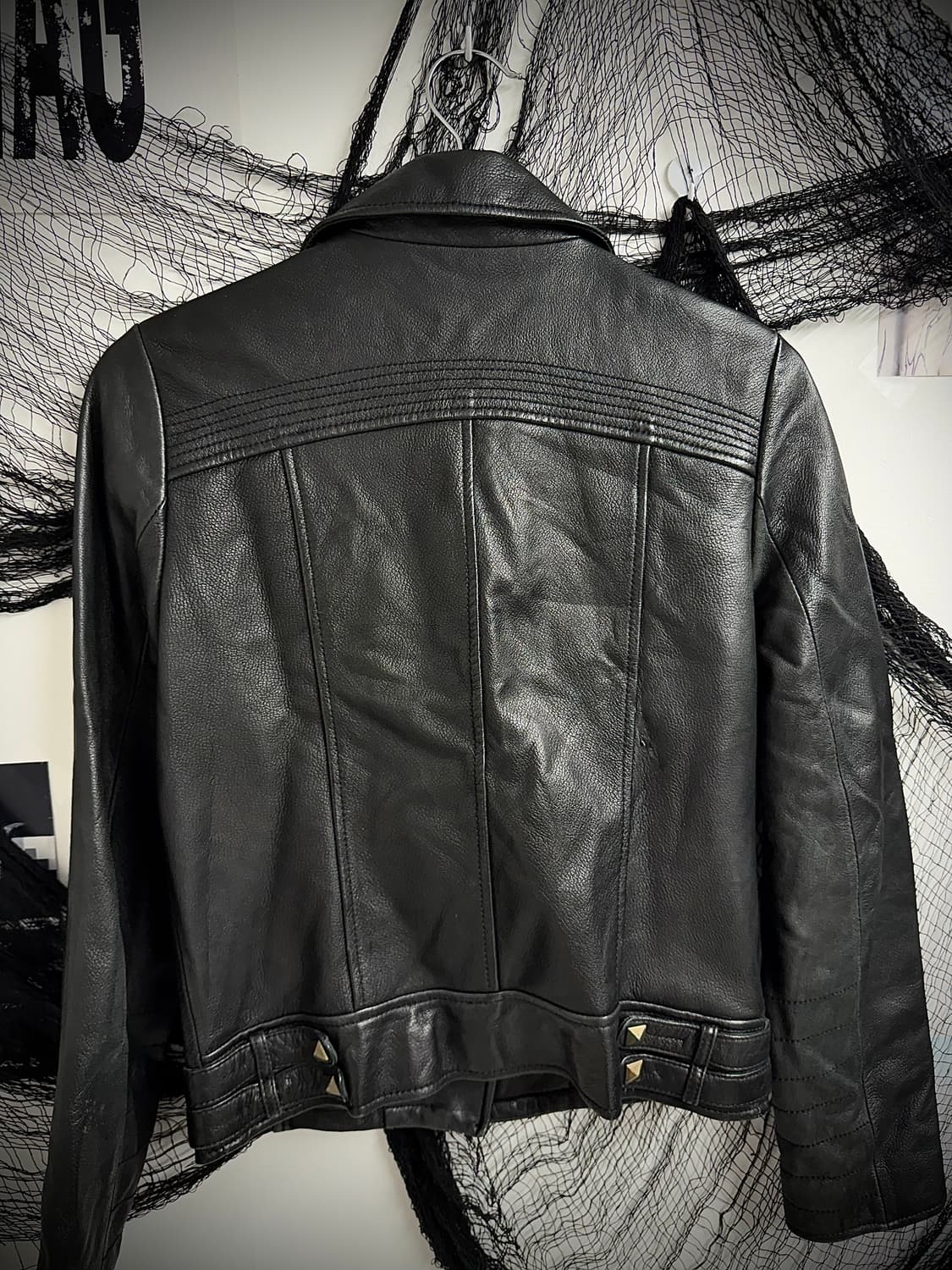 Real leather studs jacket 상품이미지6