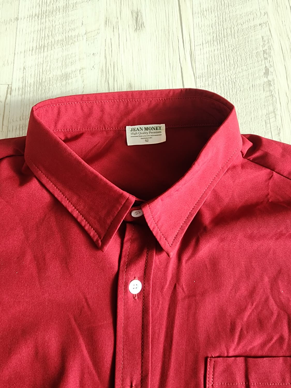 진머니 레드 셔츠 팜. 남성 빨간 셔츠 52(100~105사이즈) 상품이미지4