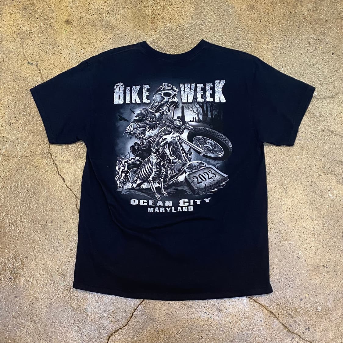 미국 빈티지 바이크위크 프린팅 길단 락티셔츠 반팔티 상품이미지1