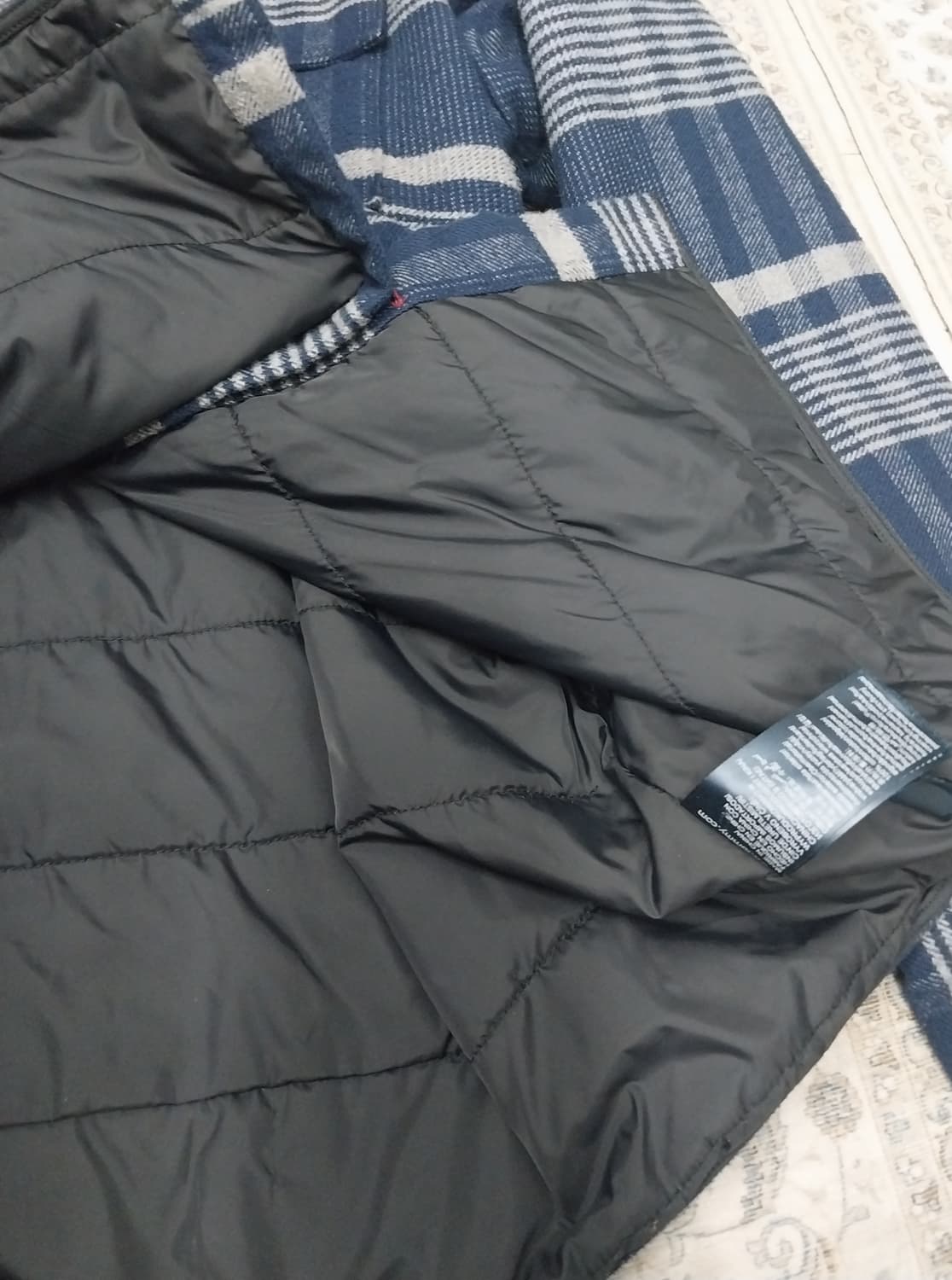 타미힐피거 체크 셔츠형 퀼팅자켓 L 상품이미지3