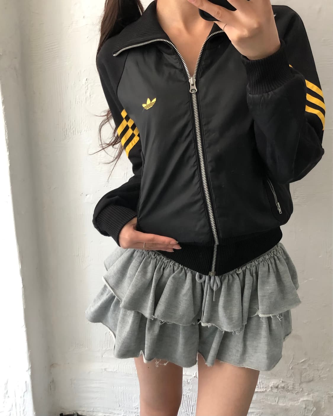 Adidas 아디다스 윈터 더블 옐로우/블랙 컬러 트랙 자켓 상품이미지2