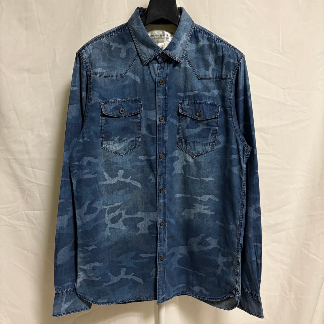 폴로 데님앤서플라이 카모플라주 웨스턴 데님셔츠 / 블루, L 상품이미지1