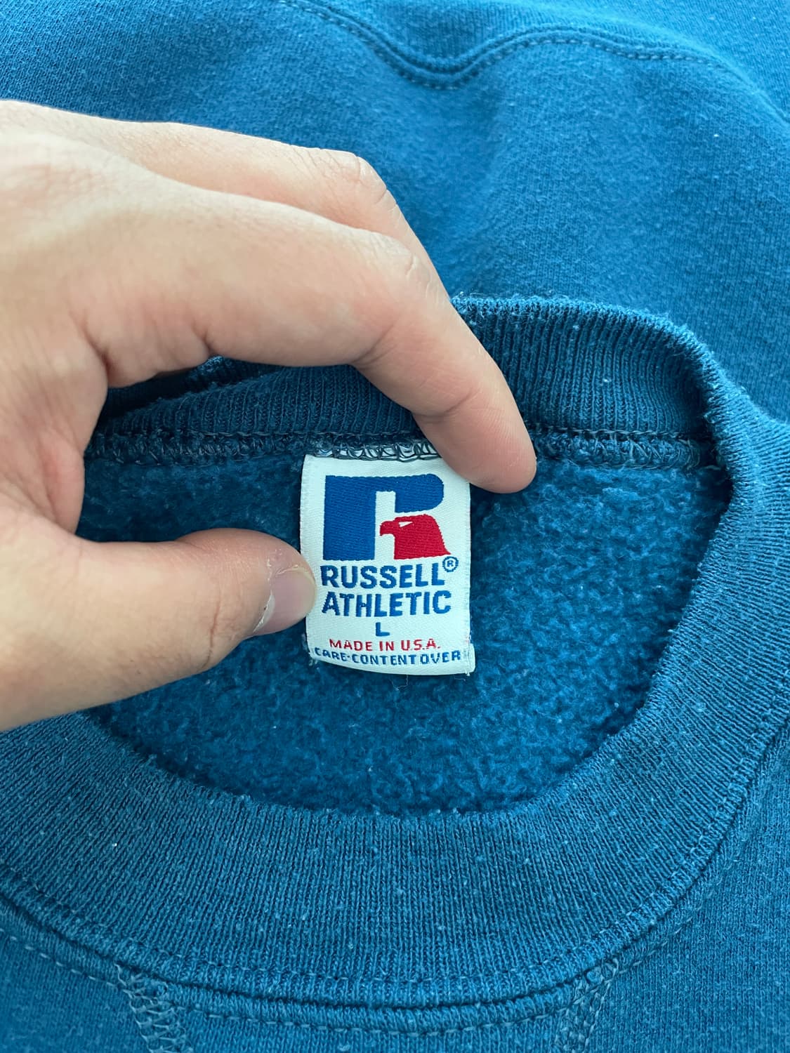 90s 러셀 애슬레틱 스웻셔츠 블루 미제🇺🇸 상품이미지3