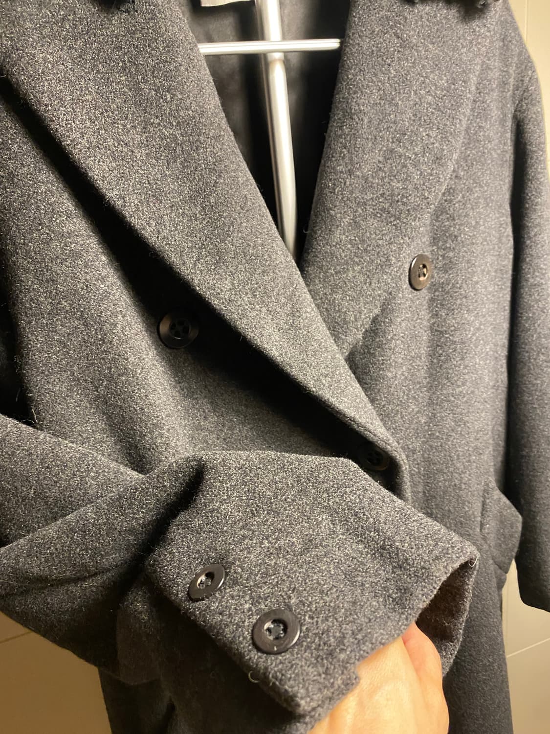 라나버진울 앙고라 진그레이  모 롱코트 상품이미지3