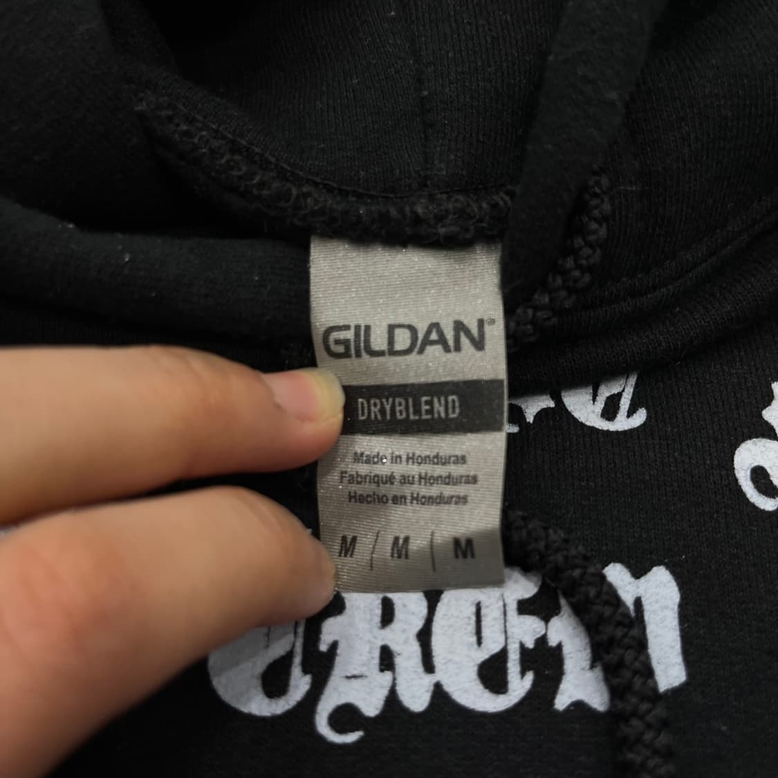 M Gildan 워존 블랙 후드티 상품이미지4