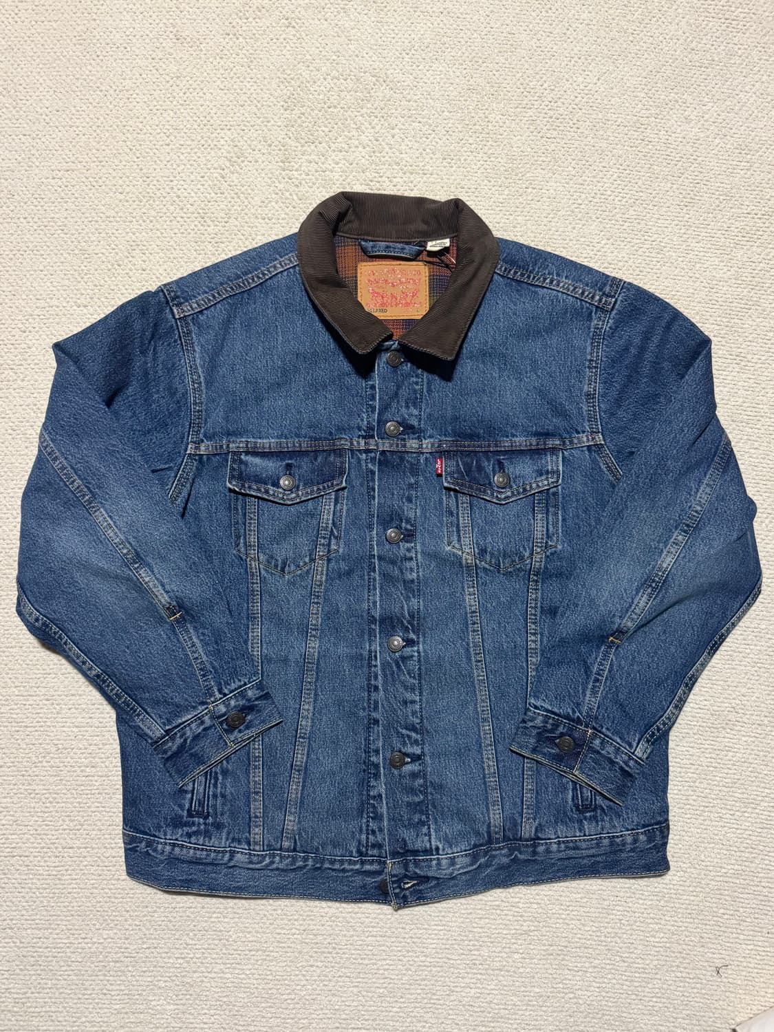 리바이스 코듀로이 카라 데님 자켓 L 상품이미지1