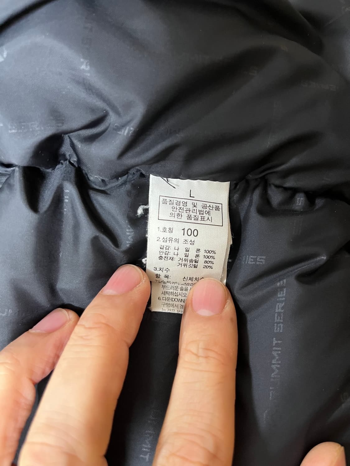 노스페이스 써밋 시리즈 700 윈드스토퍼 패딩 사이즈 100/L 상품이미지8